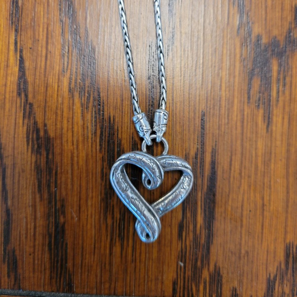 Engraved heart necklace by Brighton